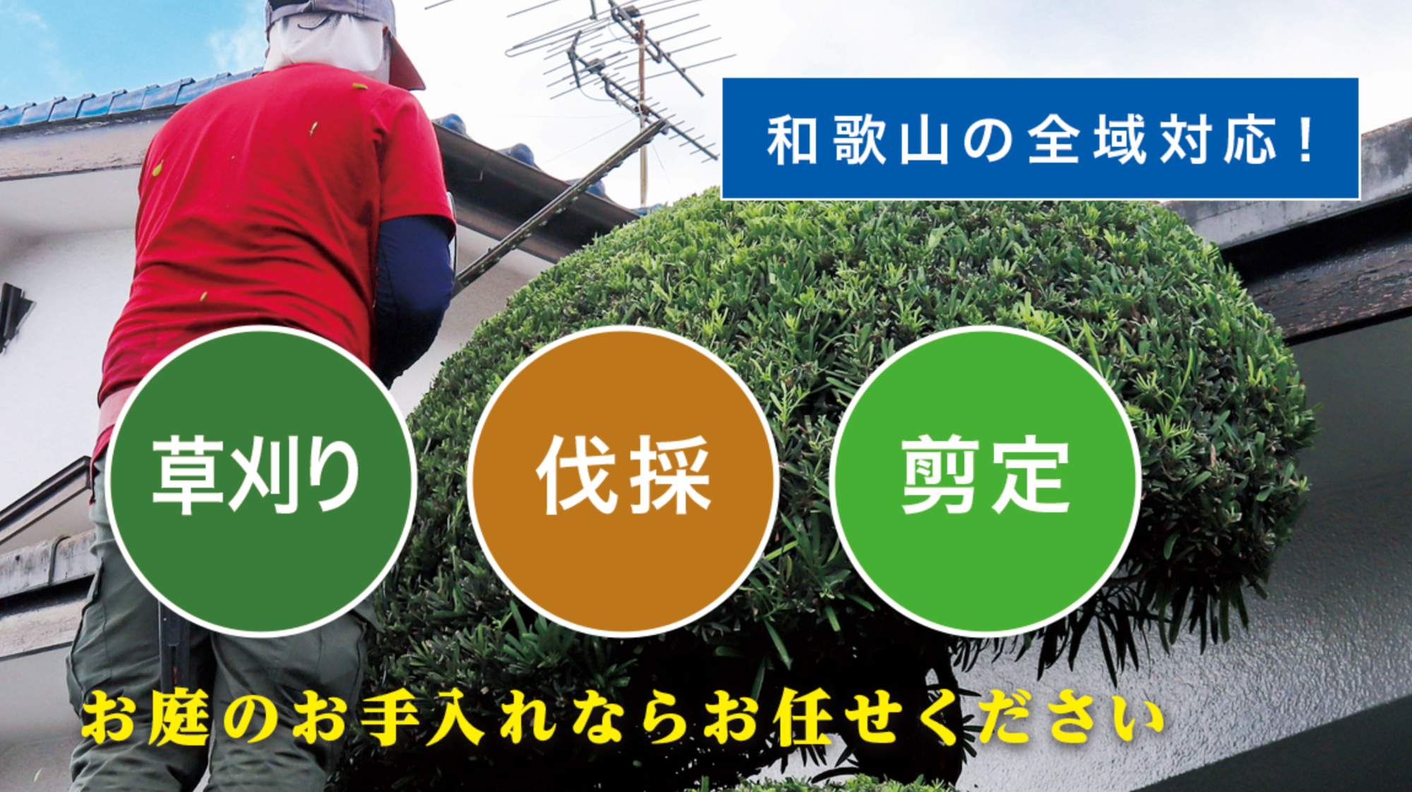 古座川町で草刈り・剪定・伐採なら「お庭の大将」